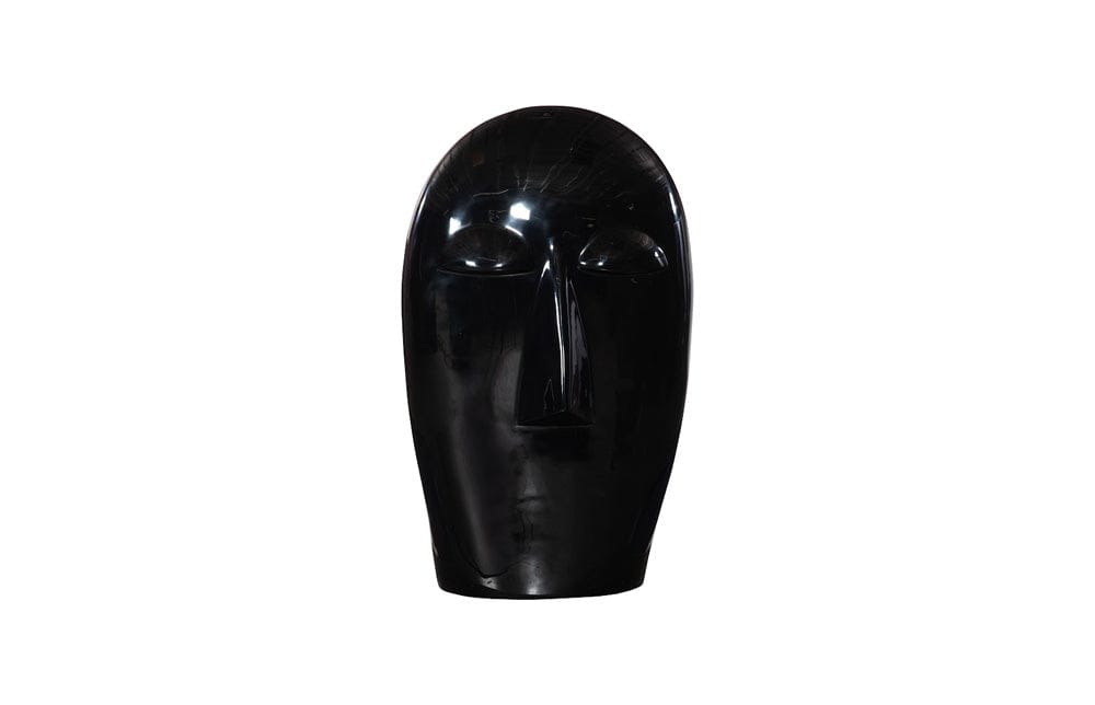 Phillips Collection - Emerging Face Sculpture, Gel Coat Black, Small - PH118768 view 1