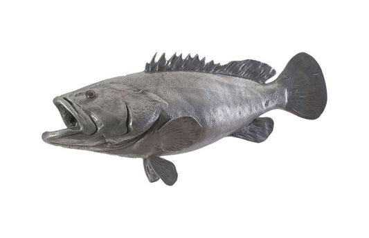 Phillips Collection - Estuary Cod Fish Wall Sculpture, Resin, Polished Aluminum Finish - PH64542 veiw 1
