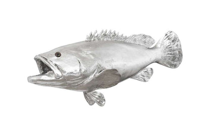 Phillips Collection - Estuary Cod Fish Wall Sculpture, Resin, Silver Leaf - PH64541 veiw 2