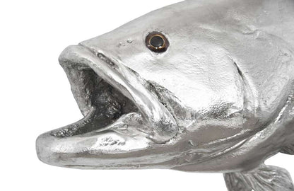 Phillips Collection - Estuary Cod Fish Wall Sculpture, Resin, Silver Leaf - PH64541 veiw 3