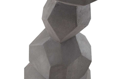 Phillips Collection - Faceted Rock Column Sculpture, Gray - PH100225 veiw 2