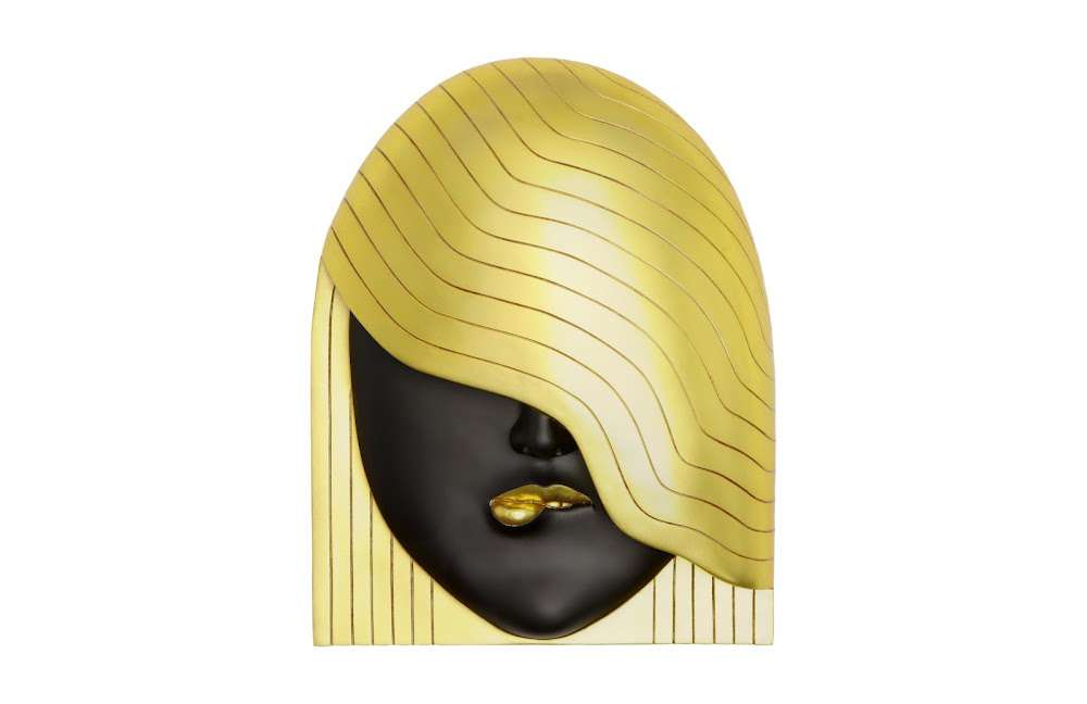 Phillips Collection - Fashion Faces Wall Art, Large, Her Left Wave, Black and Gold - PH112030 veiw 1