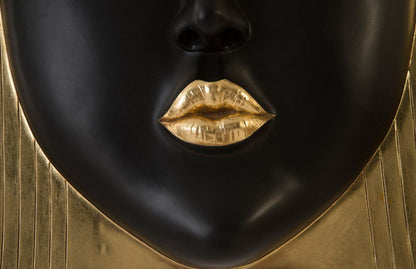 Phillips Collection - Fashion Faces Wall Art, Large, Kiss, Black and Gold Leaf - PH94748 view 3