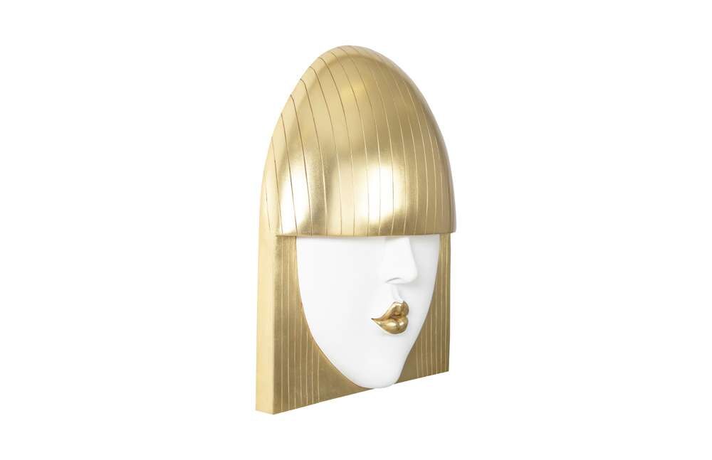 Phillips Collection - Fashion Faces Wall Art, Large, Kiss, White and Gold Leaf - PH101927 veiw 2