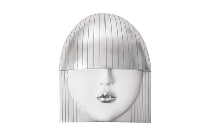 Phillips Collection - Fashion Faces Wall Art, Large, Kiss, White and Silver Leaf - PH94745 view 1