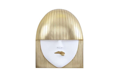 Phillips Collection - Fashion Faces Wall Art, Large, Pout, White and Gold Leaf - PH101926 veiw 1
