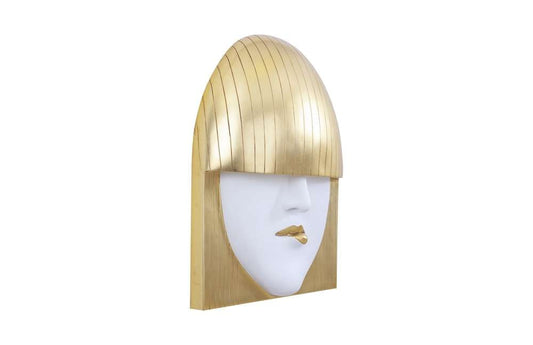 Phillips Collection - Fashion Faces Wall Art, Large, Pout, White and Gold Leaf - PH101926 veiw 2