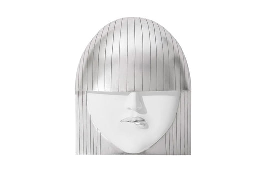 Phillips Collection - Fashion Faces Wall Art, Large, Pout, White and Silver Leaf - PH94747 view 1