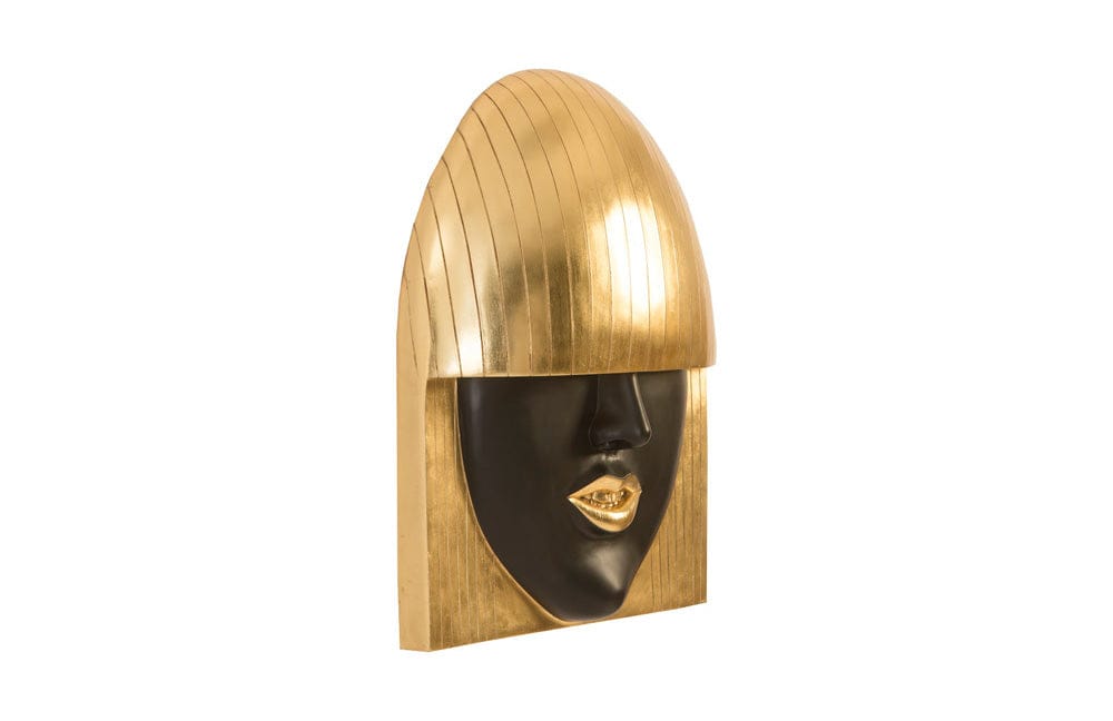 Phillips Collection - Fashion Faces Wall Art, Large, Smile, Black and Gold Leaf - PH94746 view 2