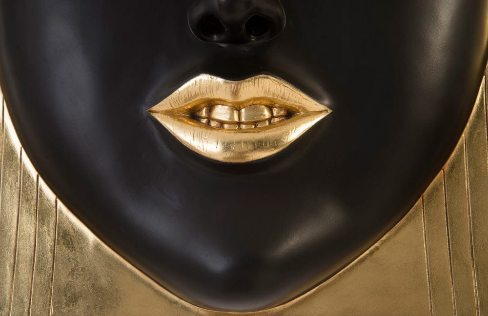 Phillips Collection - Fashion Faces Wall Art, Large, Smile, Black and Gold Leaf - PH94746 view 3