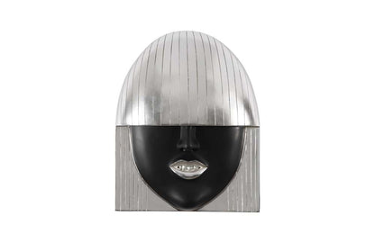 Phillips Collection - Fashion Faces Wall Art, Large, Smile, Black and Silver Leaf - PH109381 veiw 1