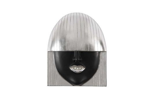 Phillips Collection - Fashion Faces Wall Art, Large, Smile, Black and Silver Leaf - PH109381 veiw 1