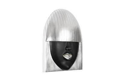 Phillips Collection - Fashion Faces Wall Art, Large, Smile, Black and Silver Leaf - PH109381 veiw 2