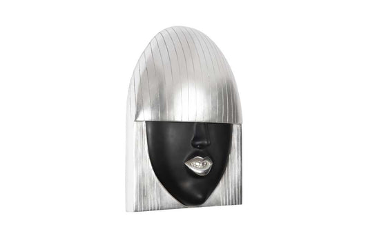 Phillips Collection - Fashion Faces Wall Art, Large, Smile, Black and Silver Leaf - PH109381 veiw 2