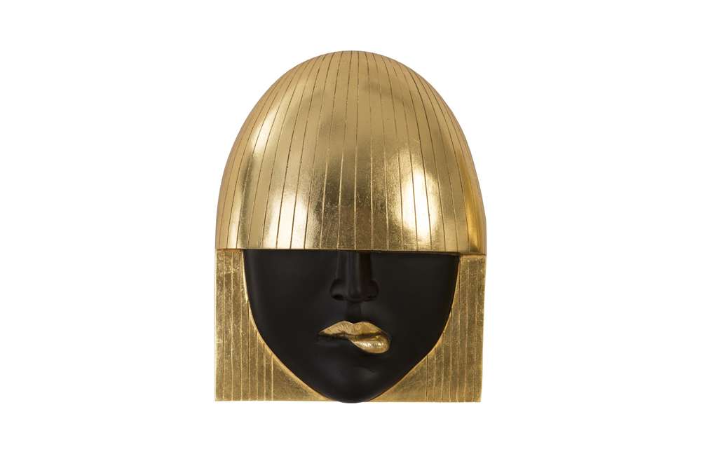 Phillips Collection - Fashion Faces Wall Art, Small, Black and Gold Leaf (Set of 3) - PH90450 veiw 2