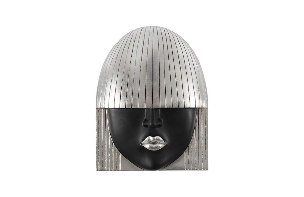 Phillips Collection - Fashion Faces Wall Art, Small, Black and Silver Leaf (Set of 3) - PH109382 veiw 4