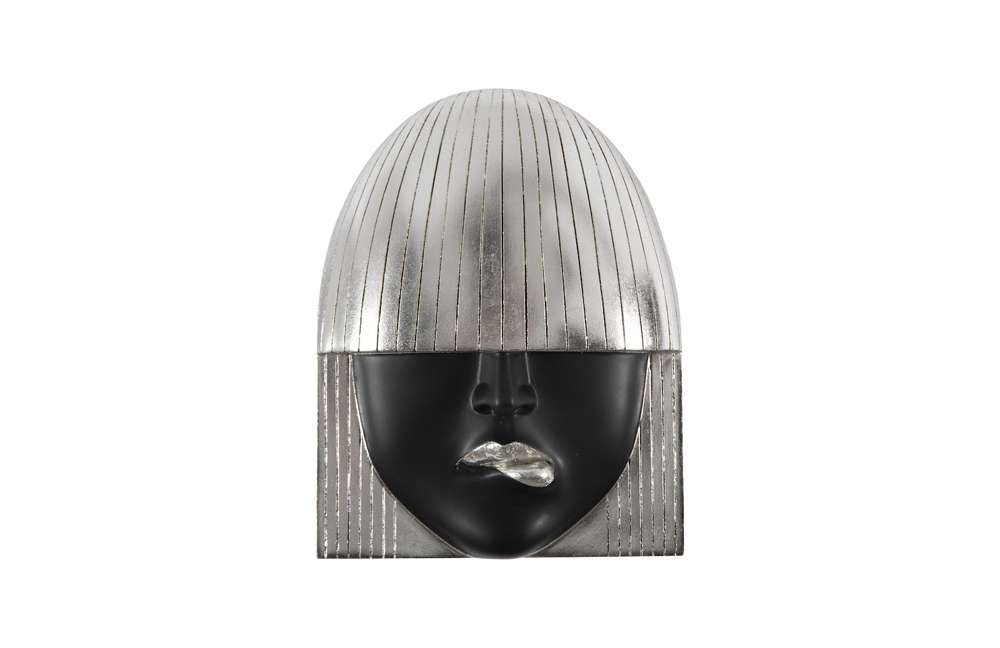 Phillips Collection - Fashion Faces Wall Art, Small, Black and Silver Leaf (Set of 3) - PH109382 veiw 5