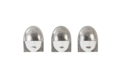 Phillips Collection - Fashion Faces Wall Art, Small, White and Silver Leaf (Set of 3) - PH90451 veiw 1