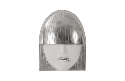 Phillips Collection - Fashion Faces Wall Art, Small, White and Silver Leaf (Set of 3) - PH90451 veiw 3
