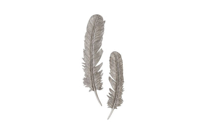 Phillips Collection - Feathers Wall Art, Large, Silver Leaf (Set of 2) - PH96270 view 1