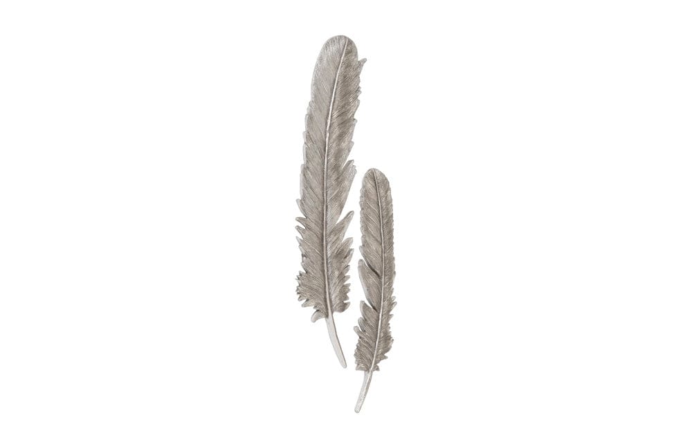 Phillips Collection - Feathers Wall Art, Large, Silver Leaf (Set of 2) - PH96270 view 2