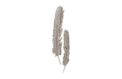 Phillips Collection - Feathers Wall Art, Large, Silver Leaf (Set of 2) - PH96270 view 2