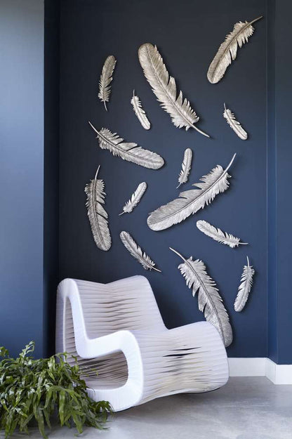 Phillips Collection - Feathers Wall Art, Large, Silver Leaf (Set of 2) - PH96270 veiw 4