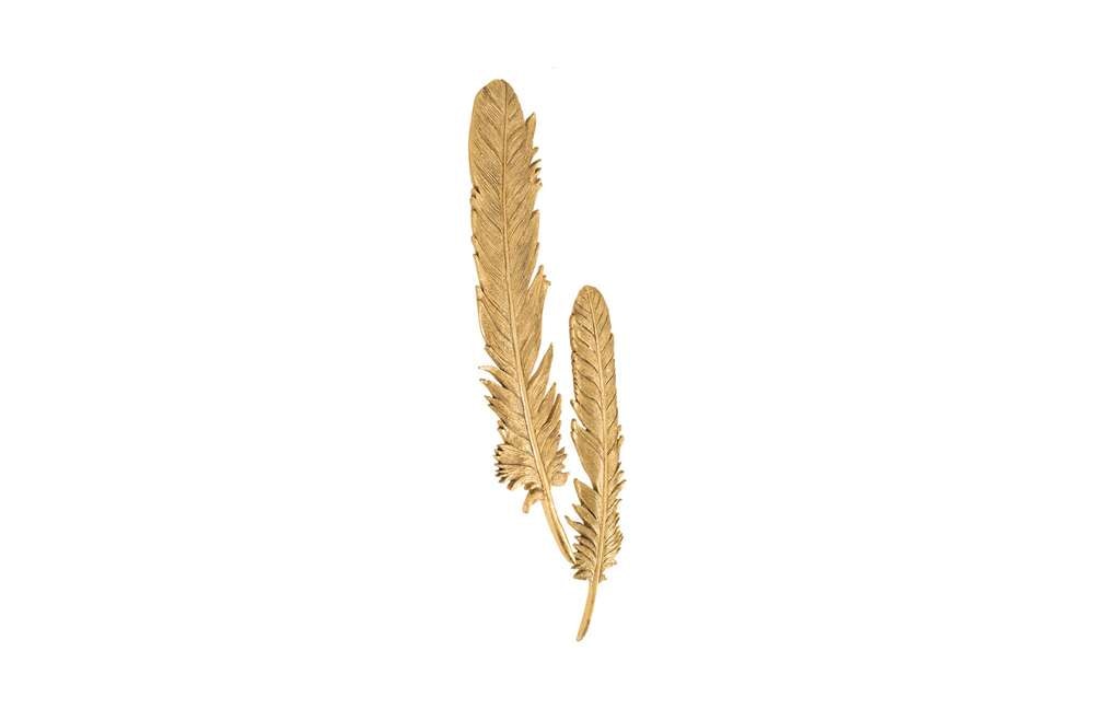 Phillips Collection - Feathers Wall Art, Small, Gold Leaf (Set of 2) - PH67716 veiw 2