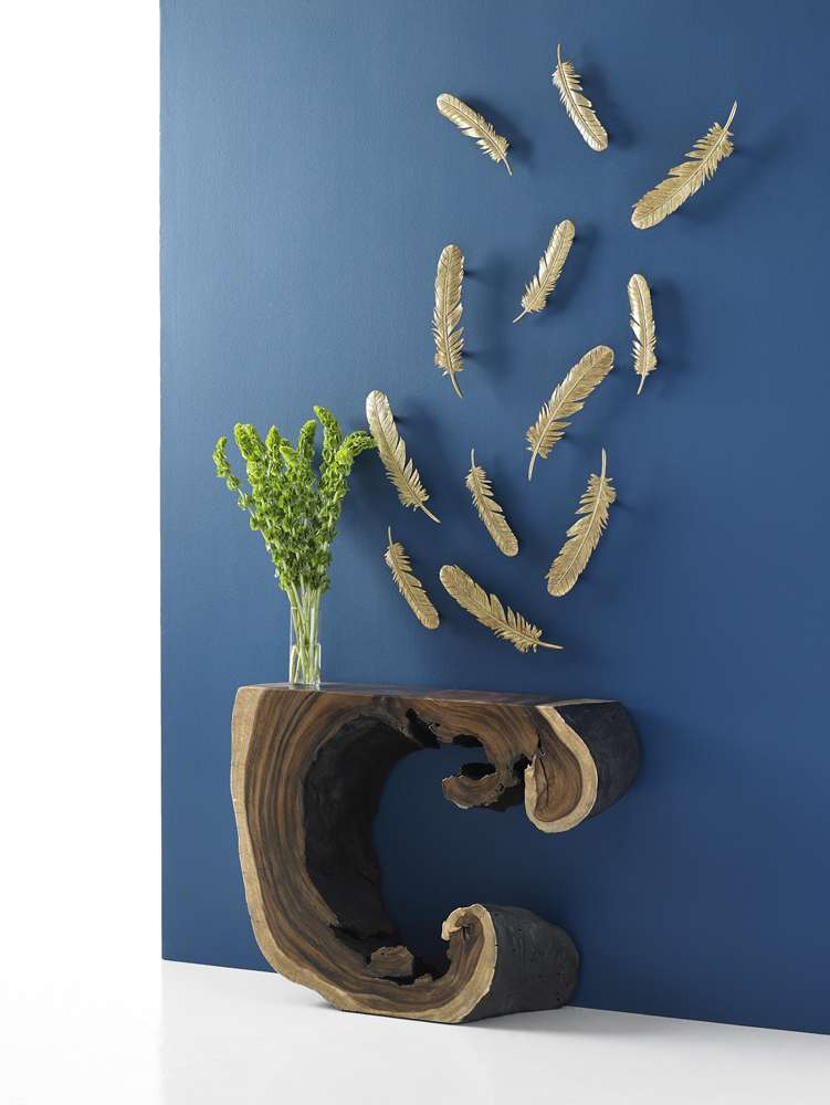 Phillips Collection - Feathers Wall Art, Small, Gold Leaf (Set of 2) - PH67716 veiw 3