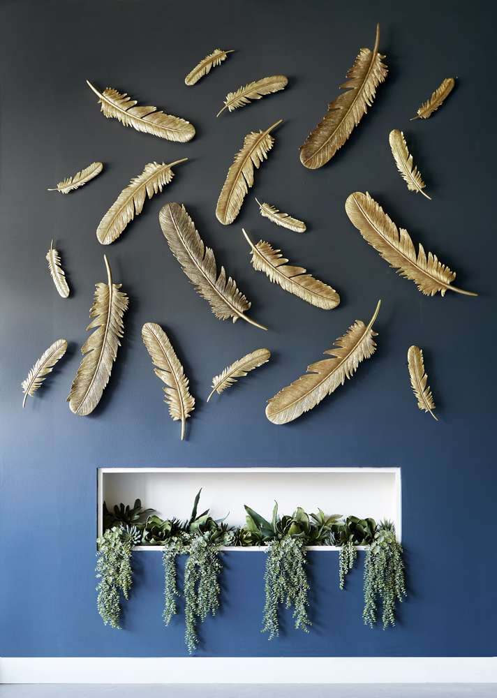 Phillips Collection - Feathers Wall Art, Small, Gold Leaf (Set of 2) - PH67716 veiw 4