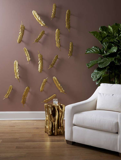 Phillips Collection - Feathers Wall Art, Small, Gold Leaf (Set of 2) - PH67716 veiw 6