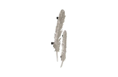 Phillips Collection - Feathers Wall Art, Small, Silver Leaf (Set of 2) - PH79017 veiw 2