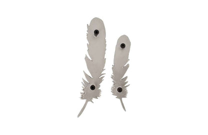 Phillips Collection - Feathers Wall Art, Small, Silver Leaf (Set of 2) - PH79017 veiw 3