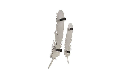 Phillips Collection - Feathers Wall Art, Small, Silver Leaf (Set of 2) - PH79017 veiw 4