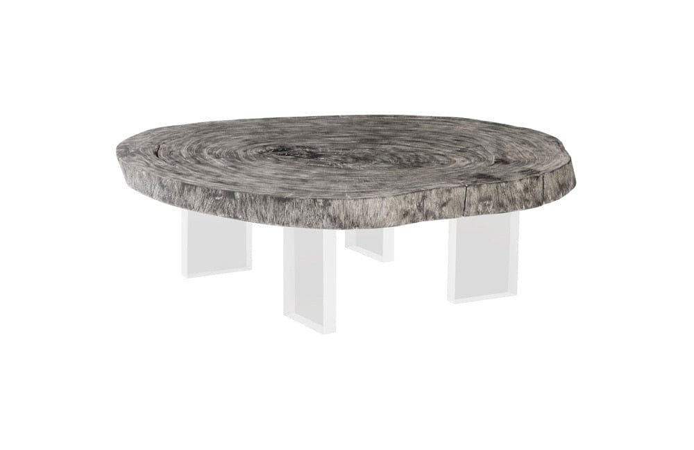 Phillips Collection - Floating Coffee Table on Acrylic Legs, Gray Stone, Size Varies - TH97528 veiw 1