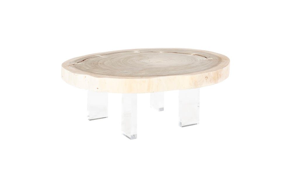 Phillips Collection - Floating Coffee Table with Acrylic Legs, Bleached, Size Varies - TH119389 view 1