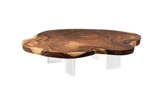 Phillips Collection - Floating Coffee Table with Acrylic Legs, Natural, Size Varies - TH69602 view 1