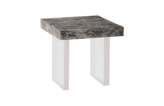 Phillips Collection - Floating Side Table, Gray Stone, Acrylic Legs - TH100572 view 1
