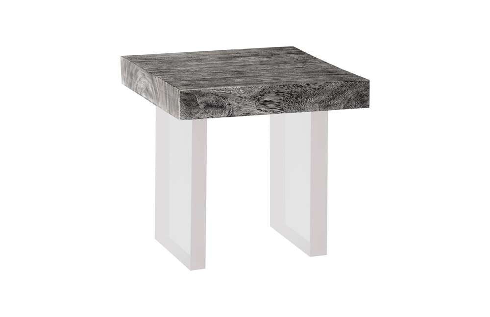 Phillips Collection - Floating Side Table, Gray Stone, Acrylic Legs - TH100572 veiw 1