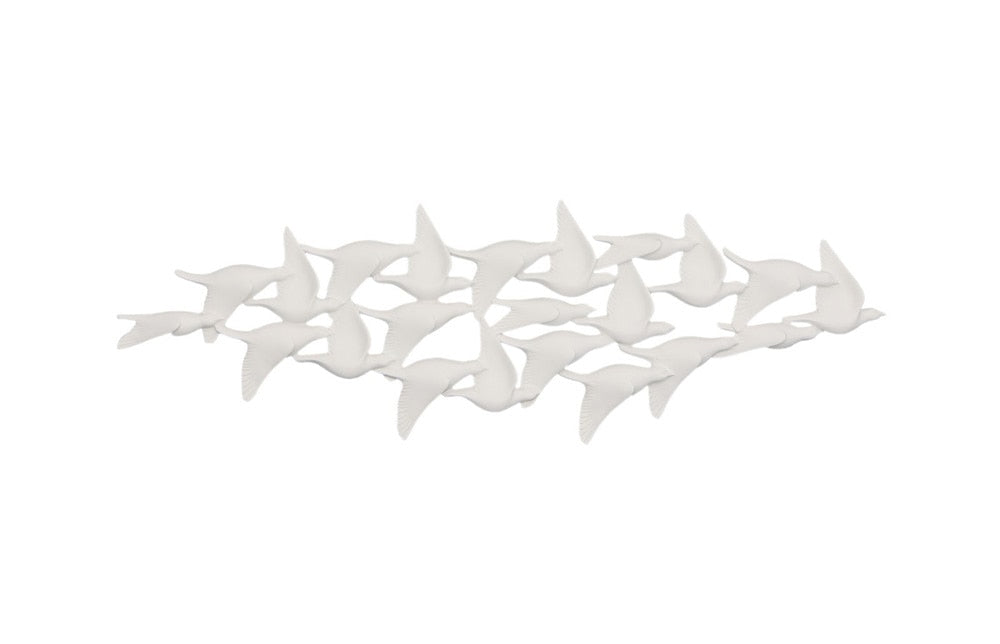 Phillips Collection - Flock of Birds Wall Art, Matte White - PH112983 veiw 1