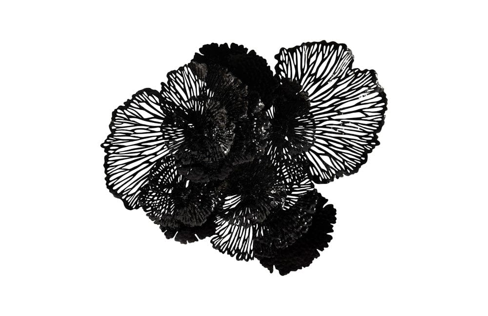 Phillips Collection - Flower Wall Art, Large, Black, Metal - TH108320 view 1
