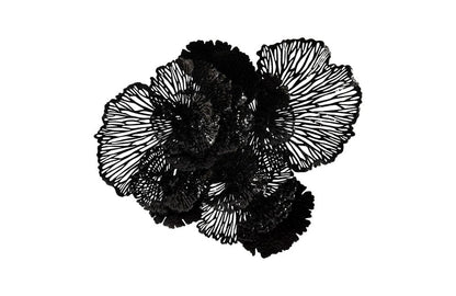 Phillips Collection - Flower Wall Art, Large, Black, Metal - TH108320 view 1