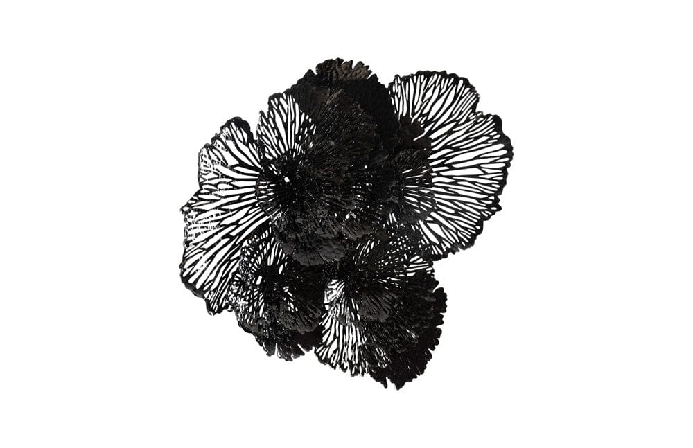 Phillips Collection - Flower Wall Art, Large, Black, Metal - TH108320 view 2