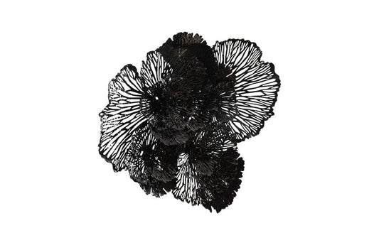 Phillips Collection - Flower Wall Art, Large, Black, Metal - TH108320 view 2