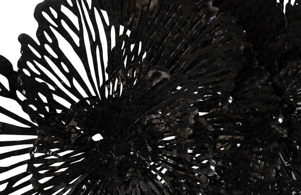 Phillips Collection - Flower Wall Art, Large, Black, Metal - TH108320 view 3