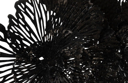 Phillips Collection - Flower Wall Art, Large, Black, Metal - TH108320 view 3