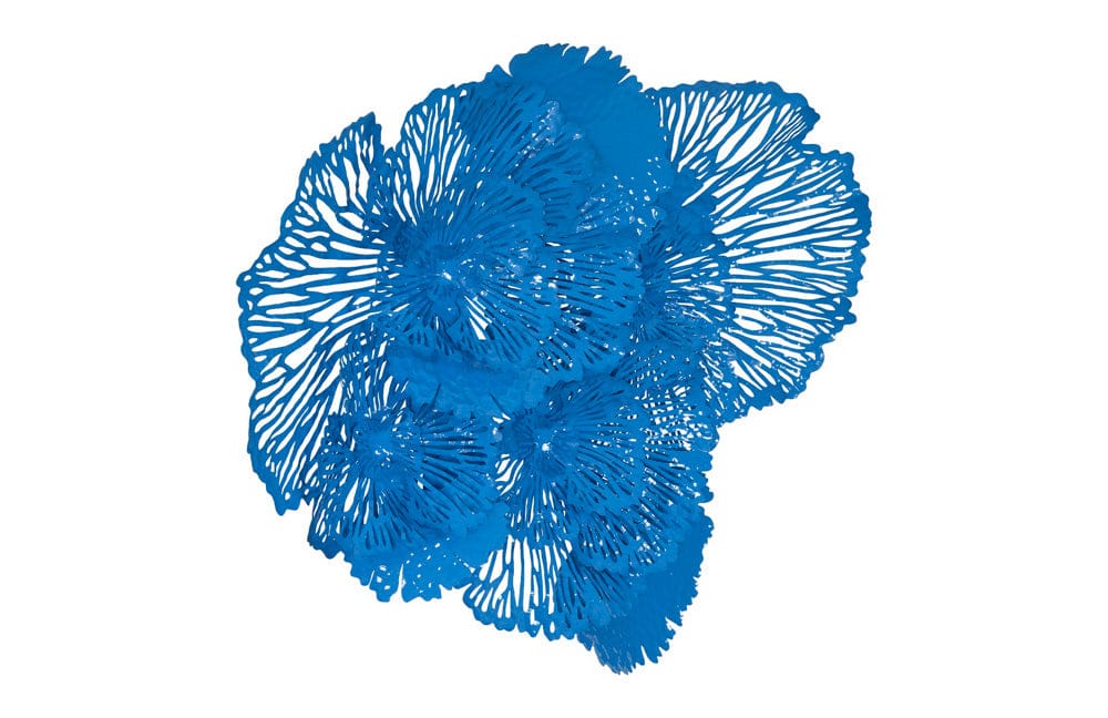 Phillips Collection - Flower Wall Art, Large, Blue, Metal - TH101837 view 2