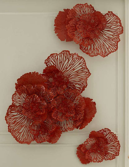 Phillips Collection - Flower Wall Art, Large, Coral, Metal - TH83082 veiw 6