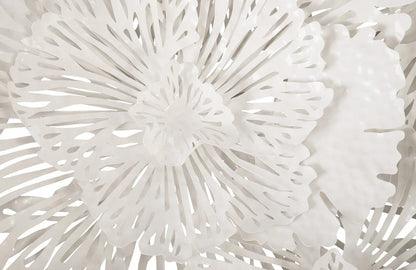 Phillips Collection - Flower Wall Art, Large, White, Metal - TH80000 view 3