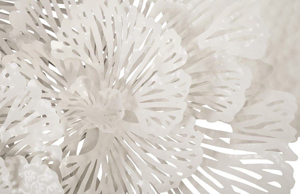 Phillips Collection - Flower Wall Art, Large, White, Metal - TH80000 view 4